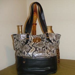 Fox Black Snakeskin Purse